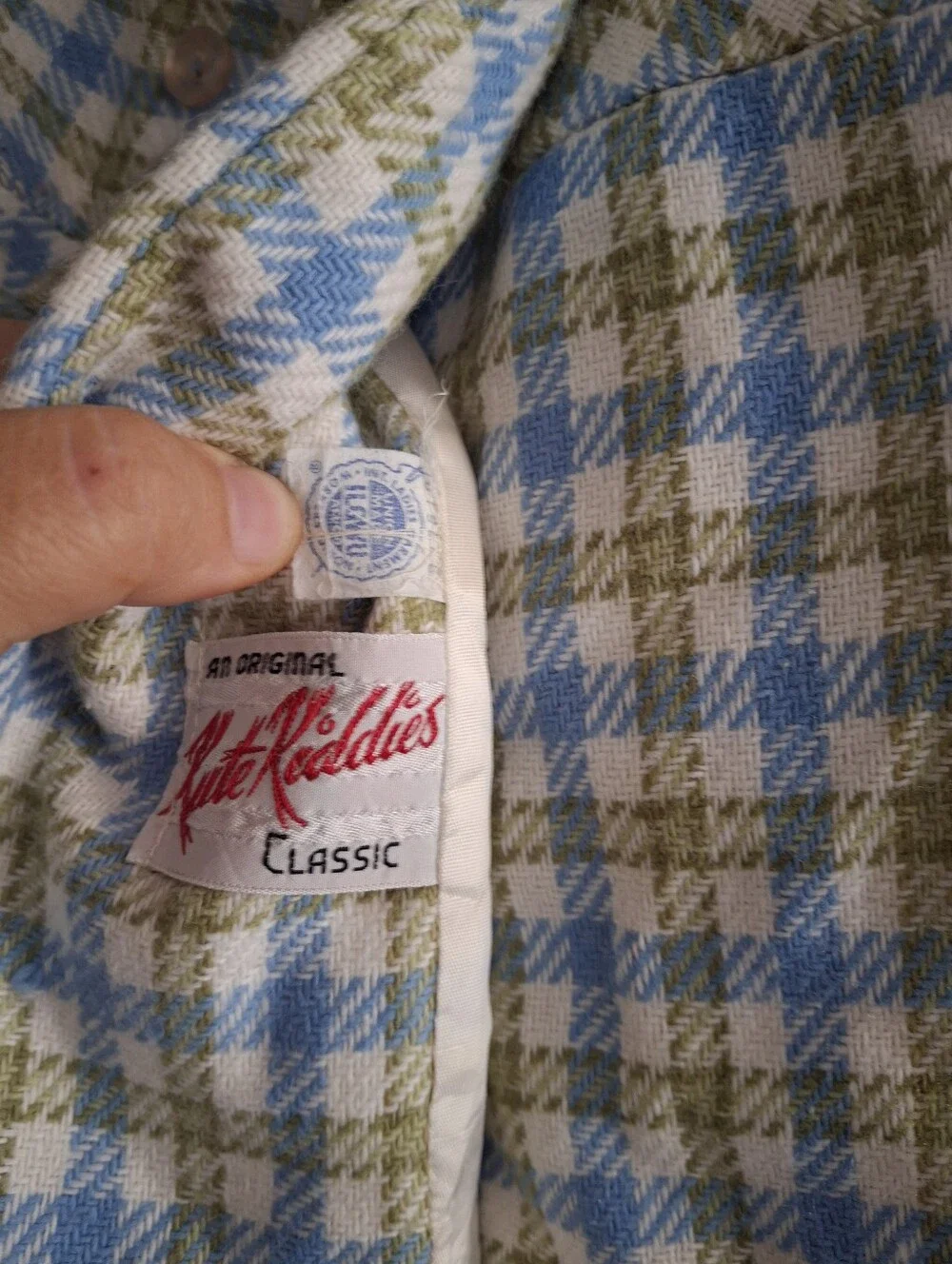 Vintage 50s Kute Kiddies Childrens Plaid Coat & Matching Bonnet Union Made 2/3t